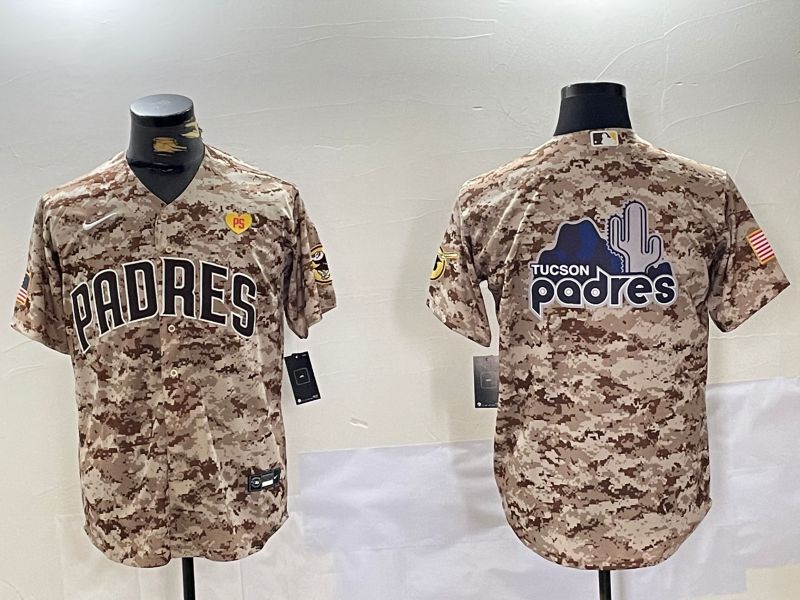 Men San Diego Padres Blank Camo Fashion 2024 Nike MLB Jersey style 7